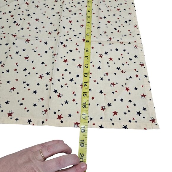 Set Of 4 Red White & Blue Star Napkins Reusable‎ Washable Table Linens Patriotic - Picture 3 of 3